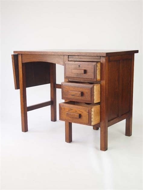 Choose traditional, modern designs or impressive executive desks. Small Vintage Oak Desk Circa 1930s For Sale