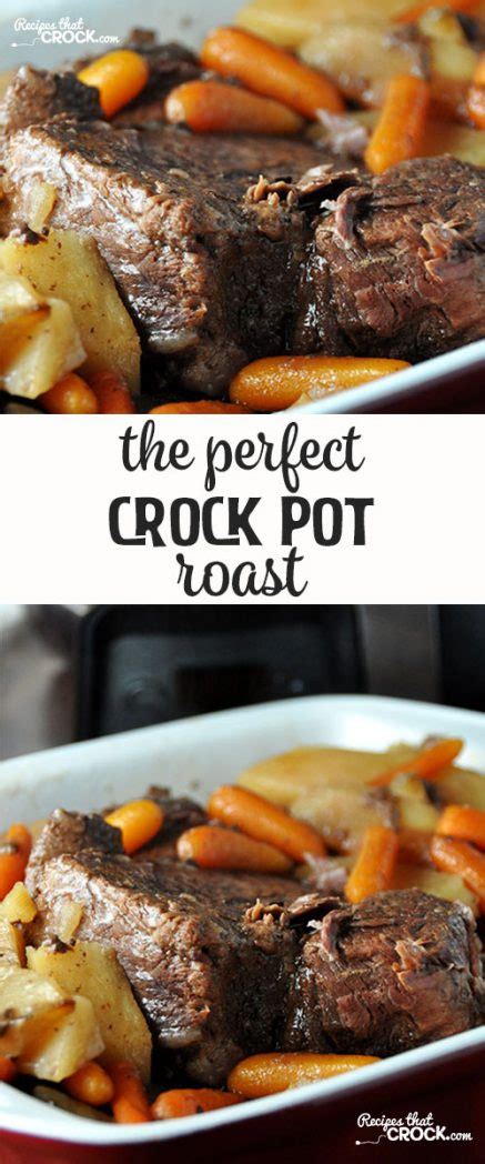 Condensation in the crock pot waters down the juices by the end of the cooking time. The Perfect Crock Pot Roast - Recipes That Crock!