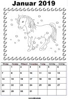 Druck kalender 2019 kostenlos mit vorheriges jahr (deutschland 2018); Bastelkalender für Kinder im kidsweb.de