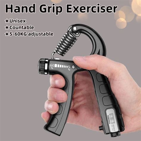 Hand Grip Exercise R Shape Adjustable 5 60kg Hand Grip Exerciser