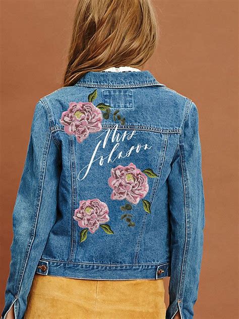 Peony Party Another Diy Denim Jacket Kit From Bash Creative Design