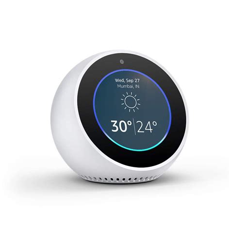 Echo Spot Smart Alarm Clock With Alexa White Smart Alarm Alexa