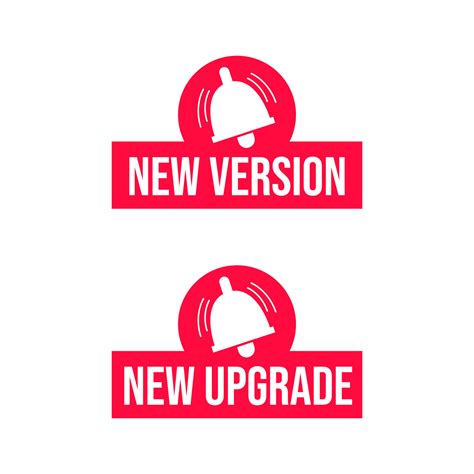 New Version Upgrade Updates Icon Label Badge Sign Design Vector