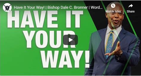 Sermon Bishop Dale Bronner Have It Your Way June 2020 Naijapage