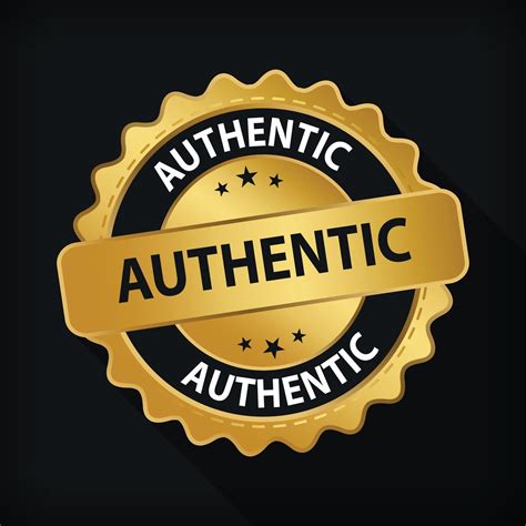 Gold Badge Authentic Guarantee Label Logo Isolated Round Emblem Sign ...