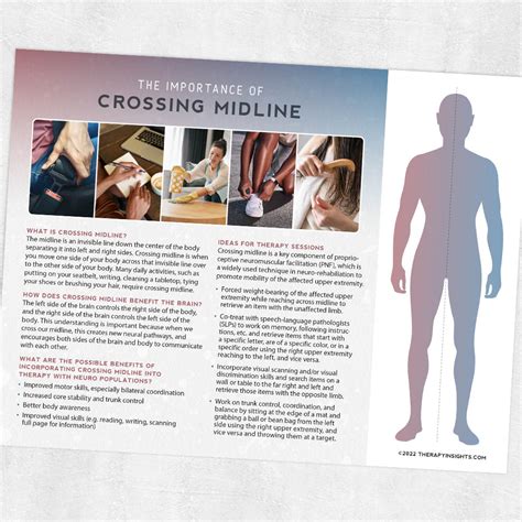 The Importance Of Crossing Midline Adult And Pediatric Printable Resources For Speech And