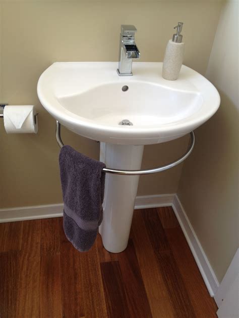 Guest Bath New American Standard Pedestal Sink With Towel Bar And