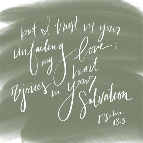 Psalm 135 I Will Trust In Your Unfailing Love Hand Lettered Scripture Instagram Art