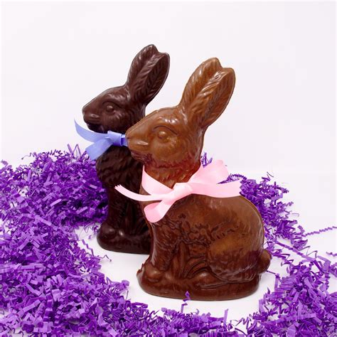 Large Easter Bunny Chocolate Sculpture Mendocino Chocolate Company