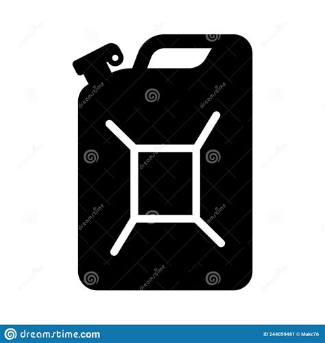 Petrol Canister Icon Jerry Can Of Gasoline Or Oil Stock Vector