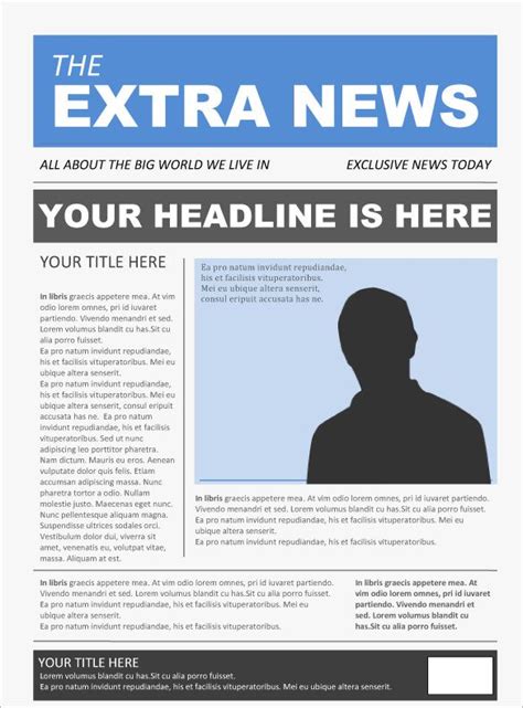 Blank Newspaper Template For Word Templates Example Templates Example