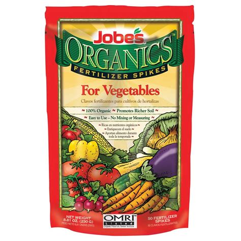 Jobes Egp06028 Organic Vegetable Fertilizer Spikes 50 Pack
