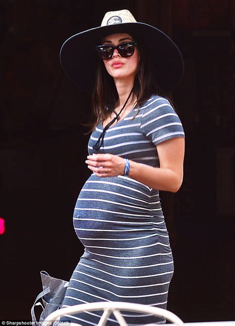 Megan Fox Displays Large Baby Bump In Fitted Top As She Spends The Day