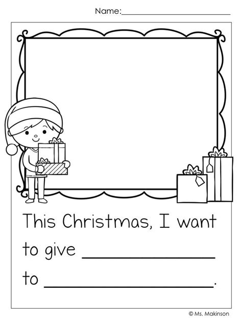 Free Christmas Printables Christmas Writing Christmas Kindergarten