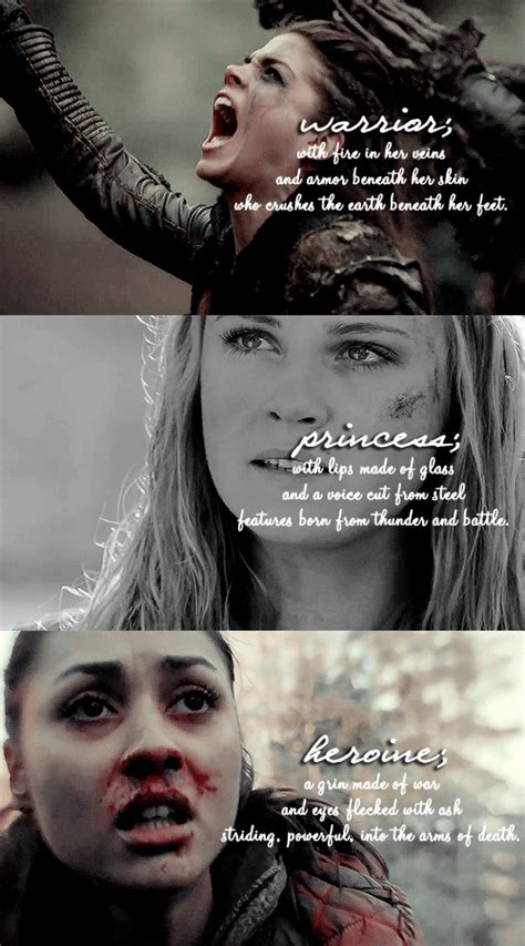 And may we meet again, in the clearing, at the. Ladies of The 100 || Octavia Blake, Clarke Griffin, Raven Reyes || Marie Avgeropoulos, Eliza ...