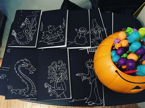 Halloween Treat Table Ready With Custom Sketchbooks And S Flickr