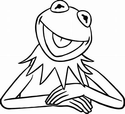 Kermit Coloring Frog Muppets Pages Drawing Printable