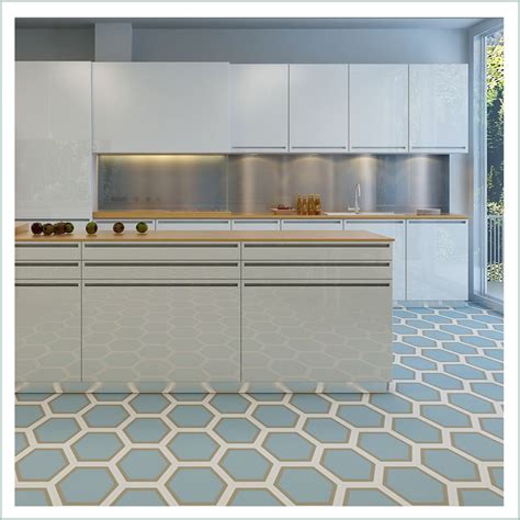 Kitchen floor tile ideas give the color of the house throughout harmony, after you choose the color of your interior, bring understated shades of the same colors in it, use decoration as an accentuate throughout your home. Kitchen Design Ideas with Hexagon Kitchen Floor Tiles