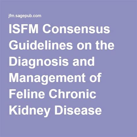 Isfm Consensus Guidelines On The Diagnosis And Management Of Feline