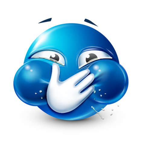 Bluemoji Holding It In Blue Emoji Stifling A Laugh Blue Emoji