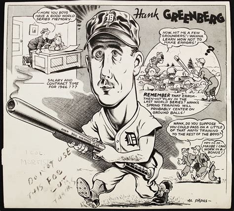 Lot Detail 1930 1946 Hank Greenberg Detroit Tigers 7 12x 8 Comic