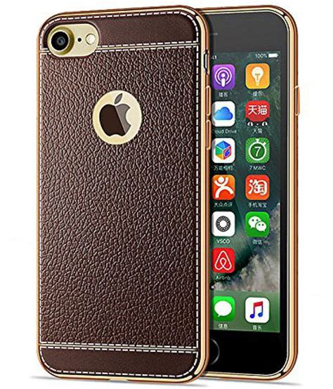 Apple Iphone 7 Plain Cases Kolorfish Brown Plain Back Covers Online