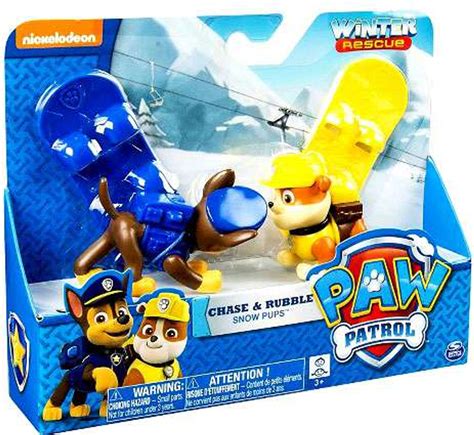 Paw Patrol Winter Rescue Paw Patrol Chase Rubble Snow Pups Exclusive