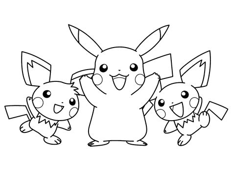 Pokemon And Two Baby Coloring Pages Disney Coloring Pages