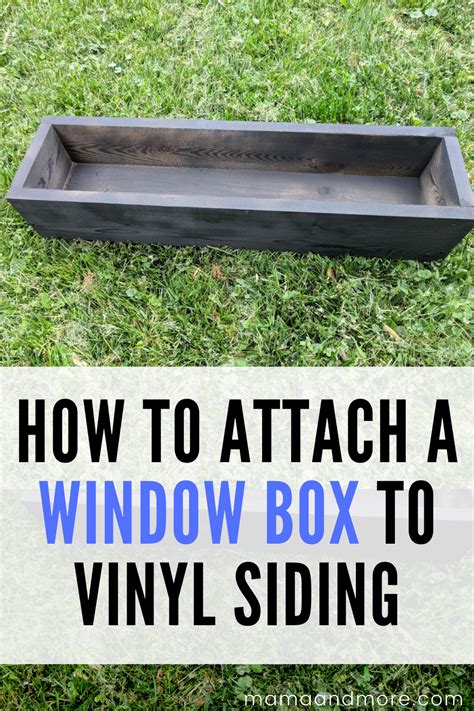 Black/bronze plastic window box plants look beautiful in the 15 in. How to Attach a Window Box to Siding - Mama and More in ...