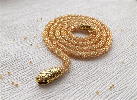 Gold Snake Necklace Animal Jewelry Tribal Necklace Choker Etsy