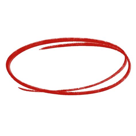 Premium Vector Hand Drawn Red Pen Circle Loop Hand Made Red Pencil
