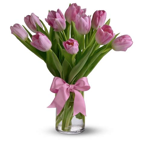 Pink Tulip Vase Clarence Walker Florist