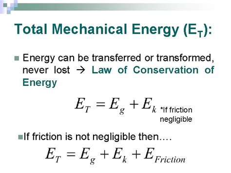 Equation For Law Of Conservation Mechanical Energy Tessshebaylo