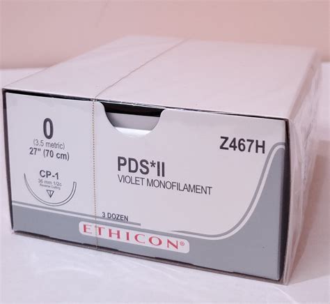 Ethicon Z467h Pds Ii Suture Reverse Cutting Absorbable Cp 1