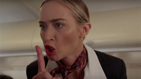 Emily Blunt Is A Scary Flight Attendant In This A Quiet Plane Parody The Best Porn Website