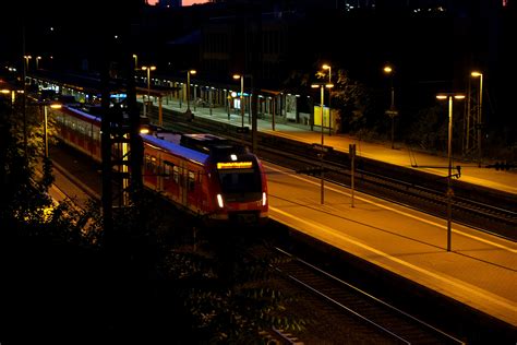 Free Images Light Night Train Evening Vehicle Platform Darkness