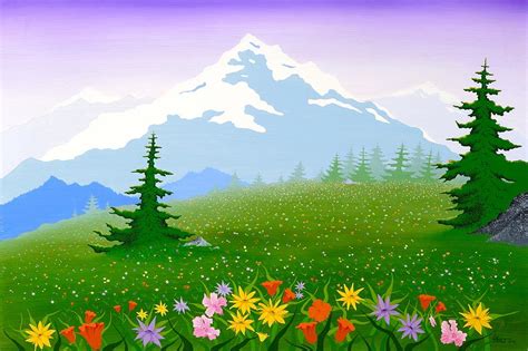 Rocky Mountain Spring Painting By Larissa Holt