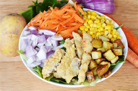 In canada and the united states, chicken salad refers to either any salad with chicken. Southern Fried Chicken Salad - It's Really Kita