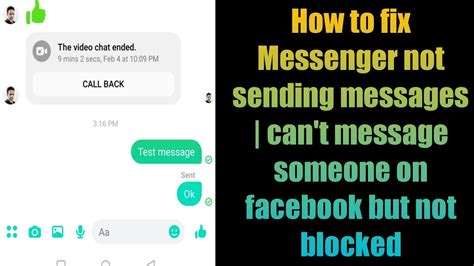 How To Fix Messenger Not Sending Messages Cant Message Someone On