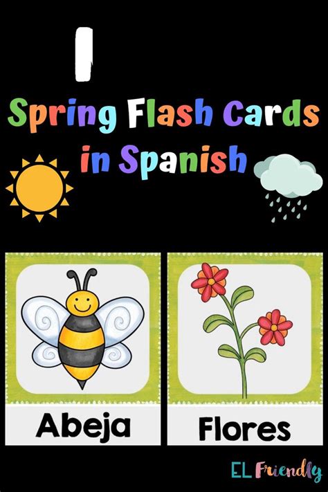 La Primavera Spring Flash Cards In Spanish Video Vocabulary Flash