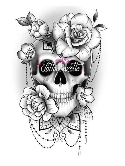 Details 76 Feminine Skull Tattoos With Flowers Incdgdbentre