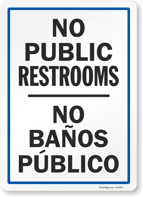 No Public Restroom Sign Printable Printable Templates