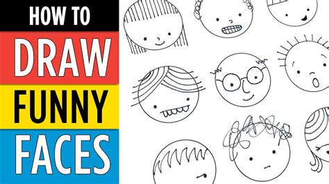 Easy Doodle Face Art Project How To Draw Funny Faces Kindergarten