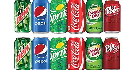 Buy Variety Of Soda Coca Cola Dr Pepper Ain Dew Sprite And Ginger