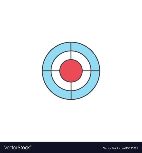 Seo Target Bullseye Symbol Successful Business Vector Image