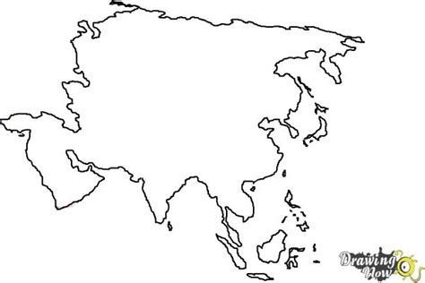 Asia Continent Map Drawing Images And Photos Finder