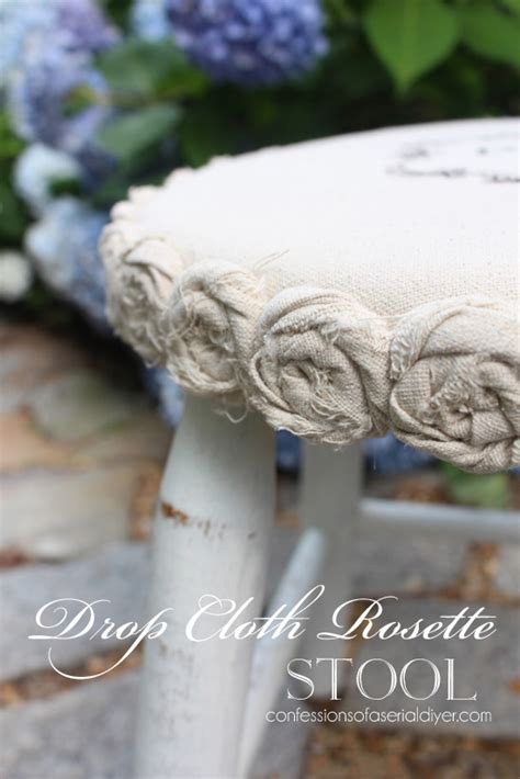 Drop Cloth Rosette Stool Best Of The Archives Drop Cloth Projects