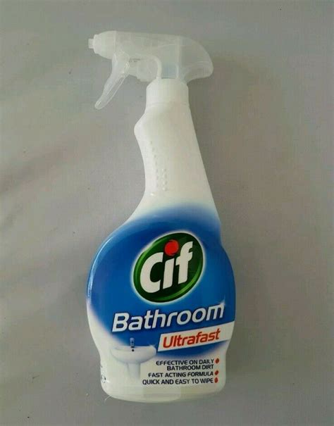 Cif Ultra Fast Bathroom Cleaning Spray Effective On Daily Bathroom Dirt
