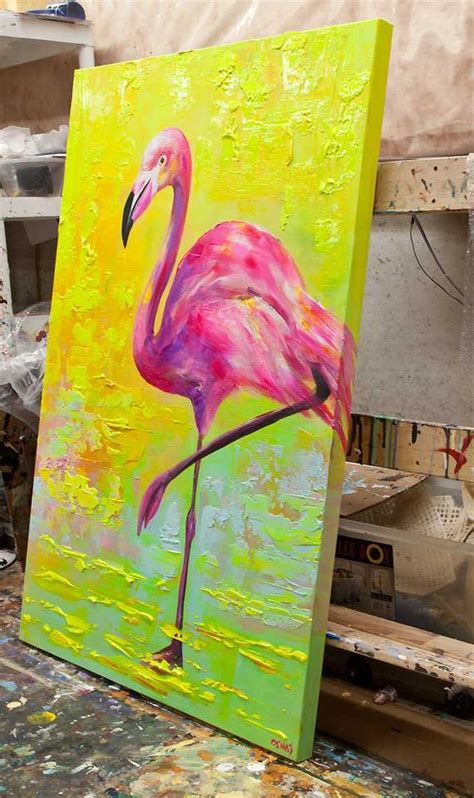 How To Paint A Flamingo In Acrylic View Painting