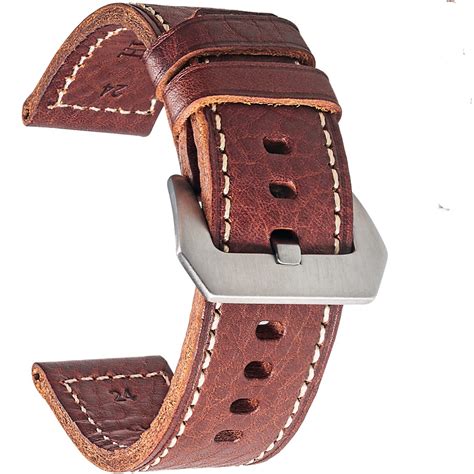 20 22 24 26 Leather Watch Bands For Panerai Hemsut
